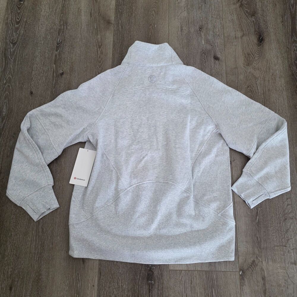 NWT Lululemon Scuba Oversized Funnel Neck Half Zip Womens M/L Heather Gray - Picture 2 of 5